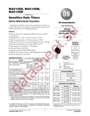 MAC15SM datasheet  